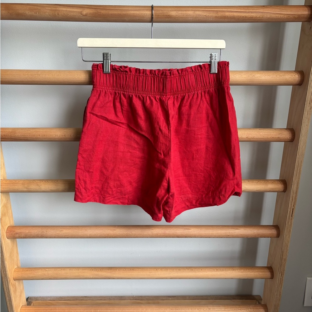 Quince 100% Linen High Waisted Shorts